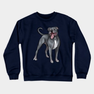 Cute Blue Staffordshire Bull Terrier Dog Crewneck Sweatshirt